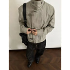 Men's Vintage Fashion Jacket With Fireman Clasps