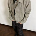Men's Vintage Fashion Jacket With Fireman Clasps