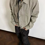 Men's Vintage Fashion Jacket With Fireman Clasps