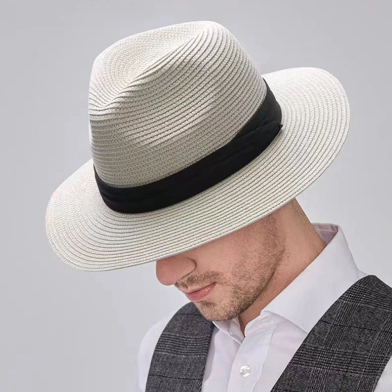 Classic Panama Hat Large Size Wide Brim Fedora