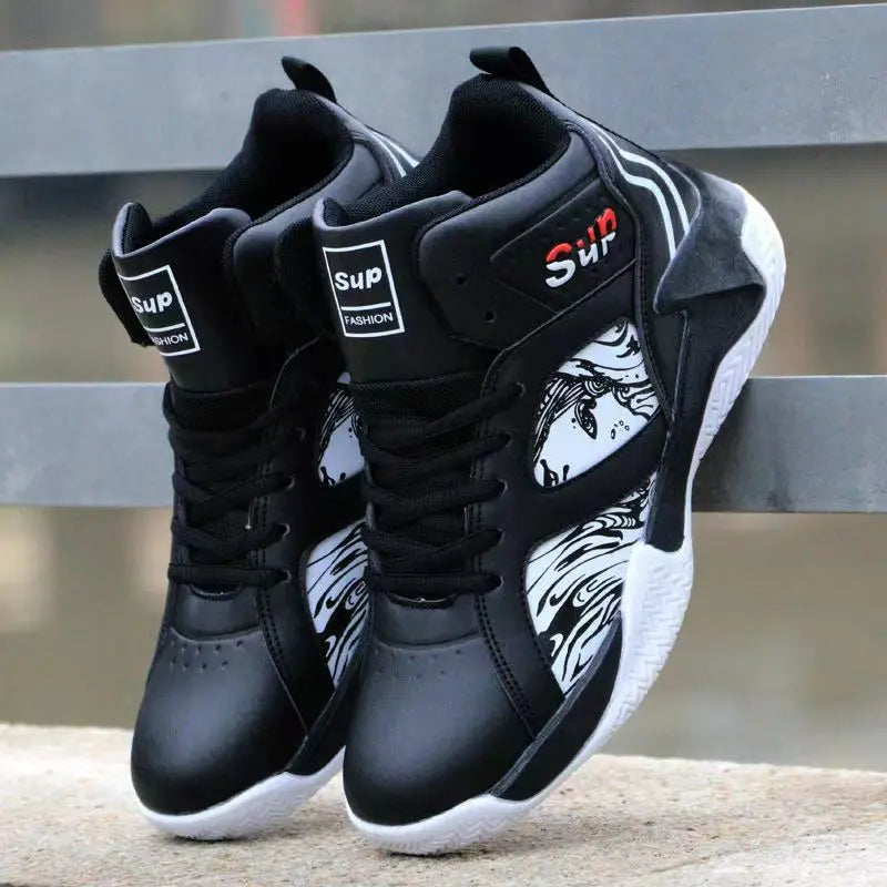 Men's High Top Basketball Street Flame Wave