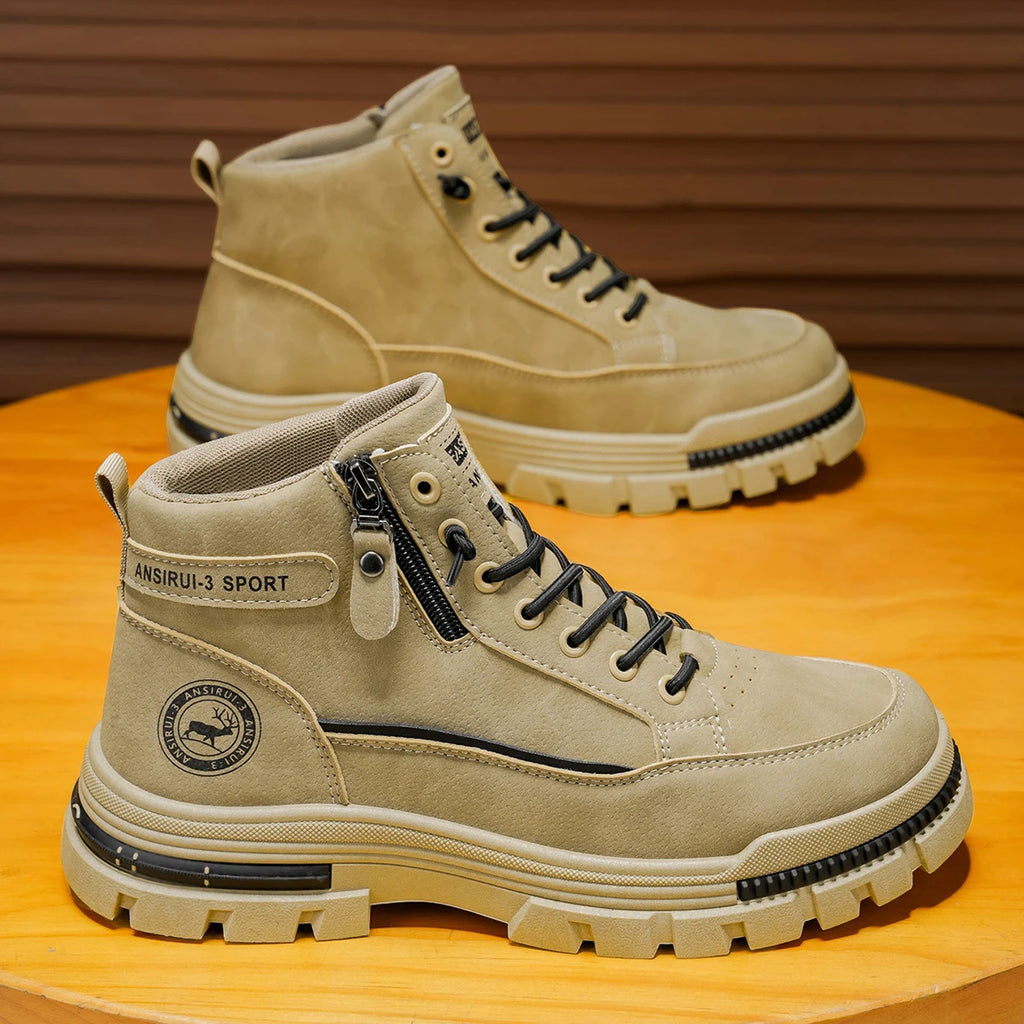 Men's High Top Boots Outdoor Work Hiking Mountaineering Style