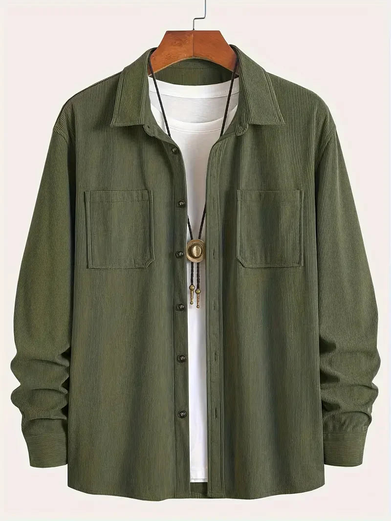 Men's Trendy Shirt Corduroy Jacket Overshirt
