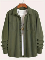 Men's Trendy Shirt Corduroy Jacket Overshirt