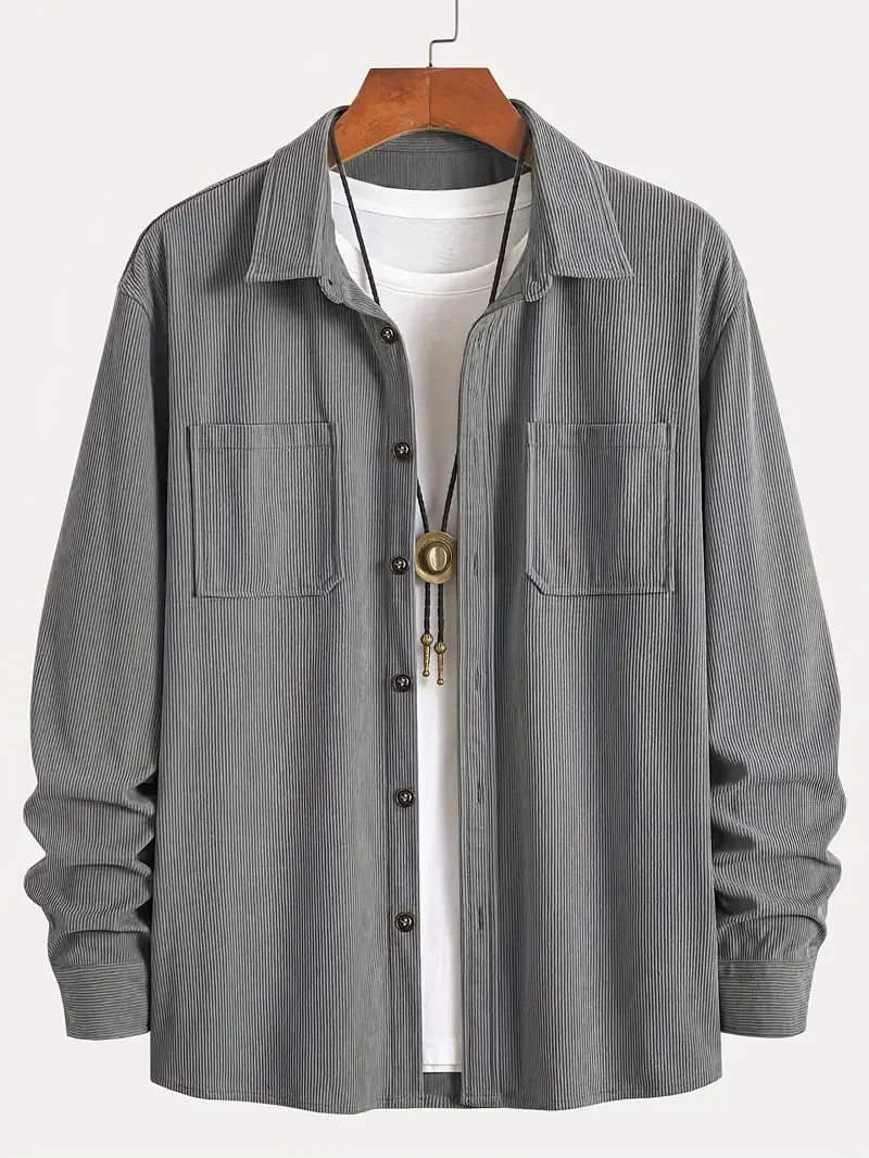 Men's Trendy Shirt Corduroy Jacket Overshirt