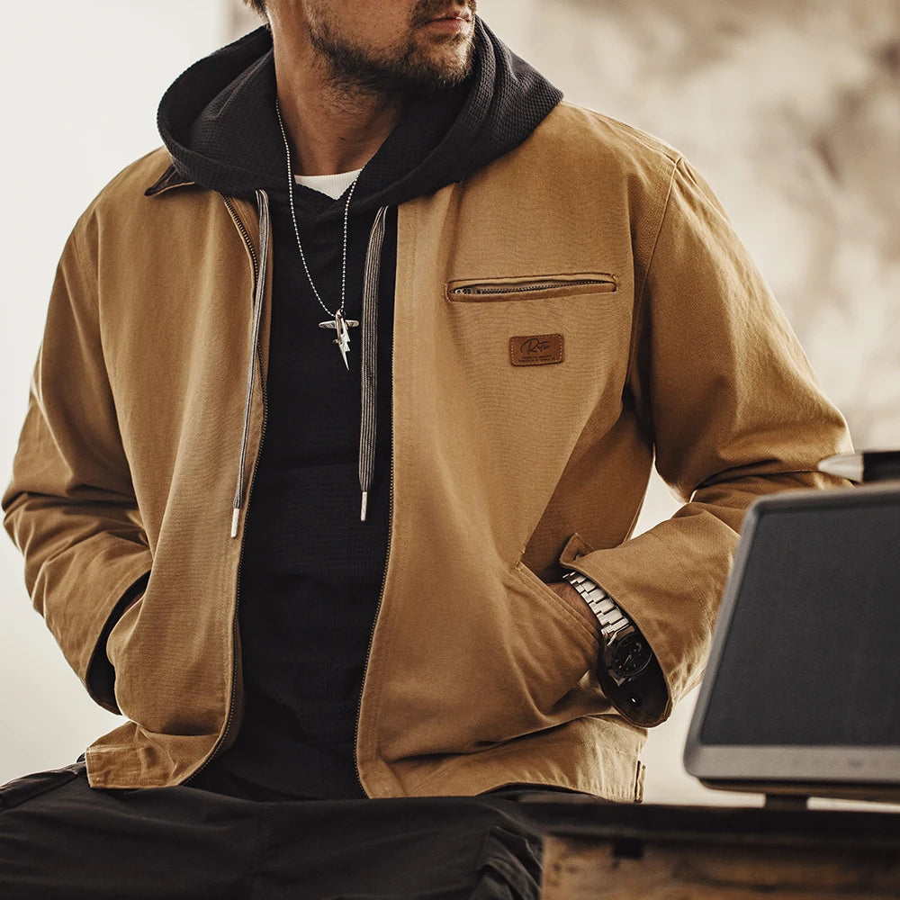 Men's Vintage Interstellar Movie Heavyweight Detroit Work Jacket