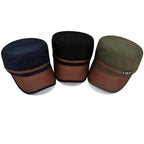 Embroidered Flat Cap Vintage Military Cadet Design – Unisex Adjustable