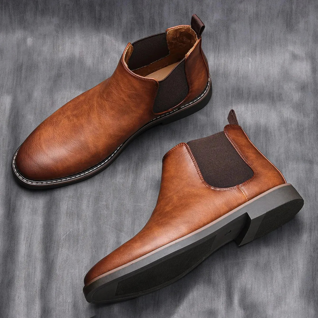 Men's Ankle Classic Chelsea-Heel Slip-On Boots-Keep Melbourne Marvellous Official Store