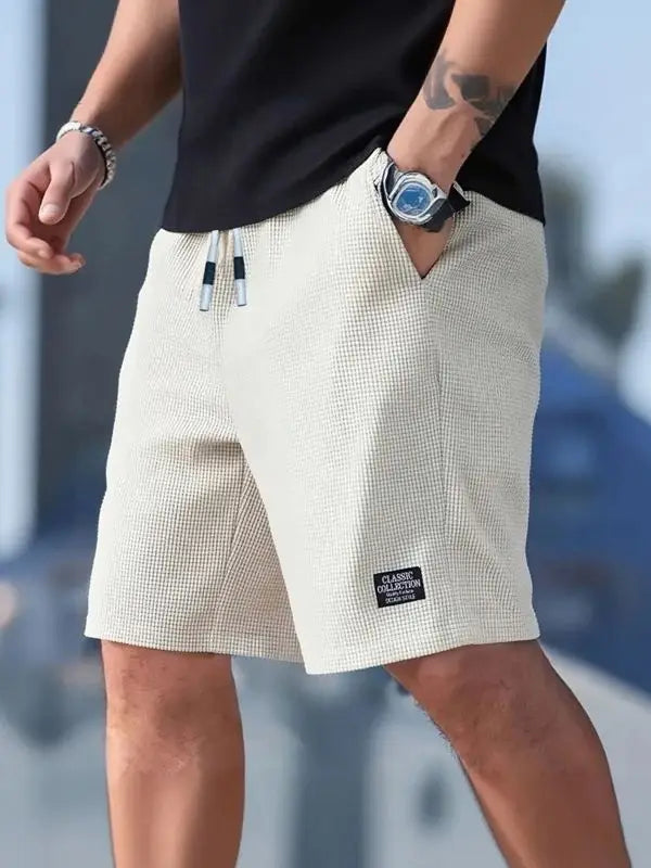 Men's Beach Shorts Sports Casual Textured Fabric Breathable