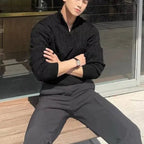 Men's Jersey Knit Sweater Half-Zip