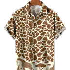 Men's Stylish Shirt Short Sleeves Design Pattern Summer Top Oversized Big and Tall Men