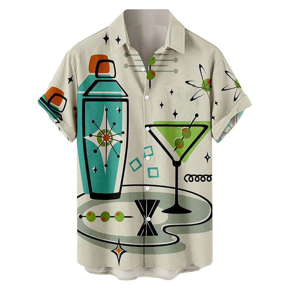 Men's Summer Tropical Short Sleeve Hawaiian Vintage Shirt