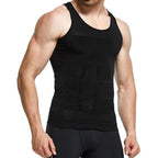Compression Vest Men's Shapewear Slimming T-shirt Underwear Hide Beer Belly Look Skinny