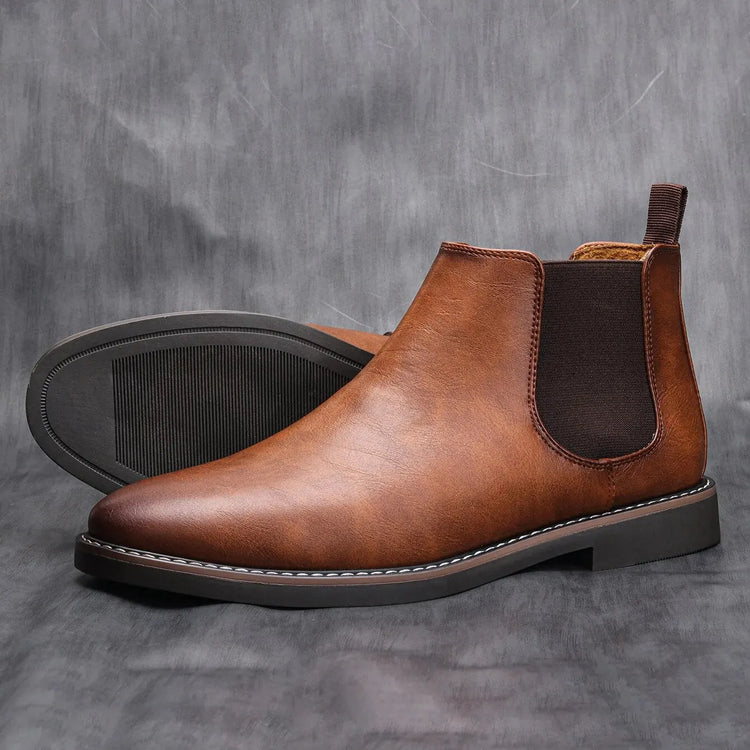 Men's Ankle Classic Chelsea-Heel Slip-On Boots-Keep Melbourne Marvellous Official Store