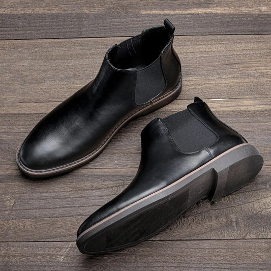 Men's Ankle Classic Chelsea-Heel Slip-On Boots-Keep Melbourne Marvellous Official Store