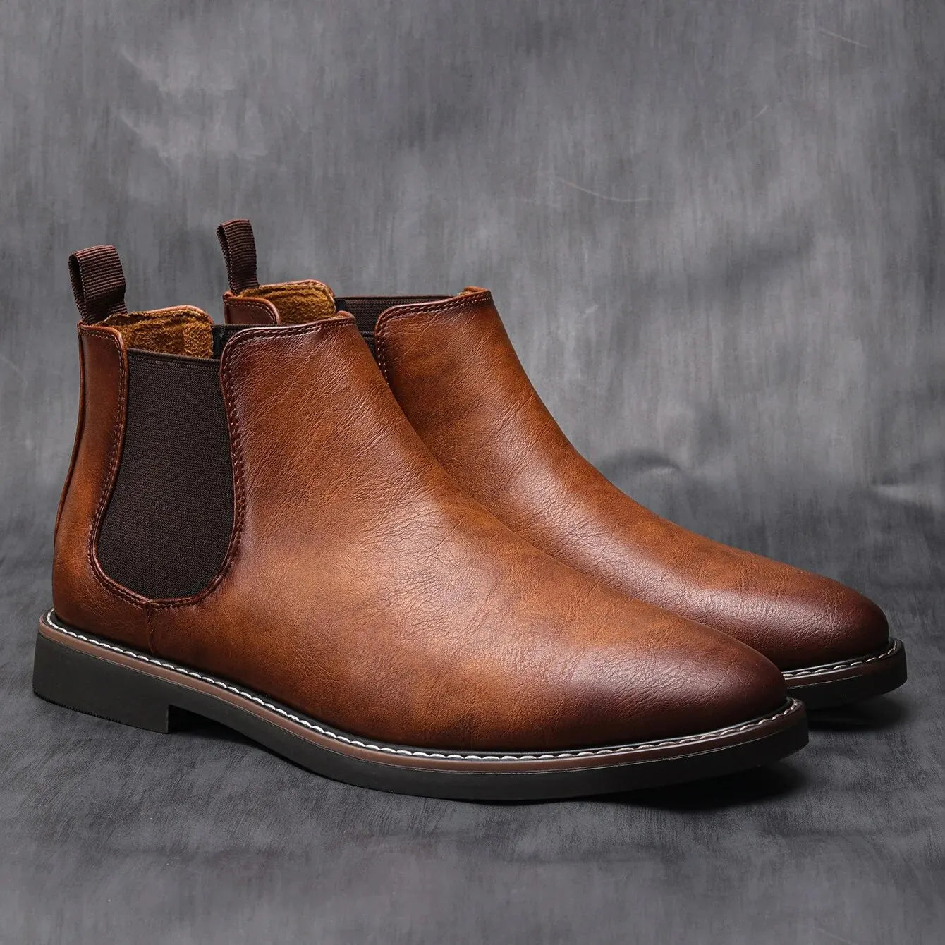 Men's Ankle Classic Chelsea-Heel Slip-On Boots-Keep Melbourne Marvellous Official Store