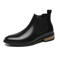 Men's Platform Leather Boots Elevator Chelsea Heel Shoes 6cm