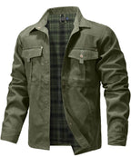 Men's Flannel Lined Overshirt | Snap Button Shirt Jacket Shacket