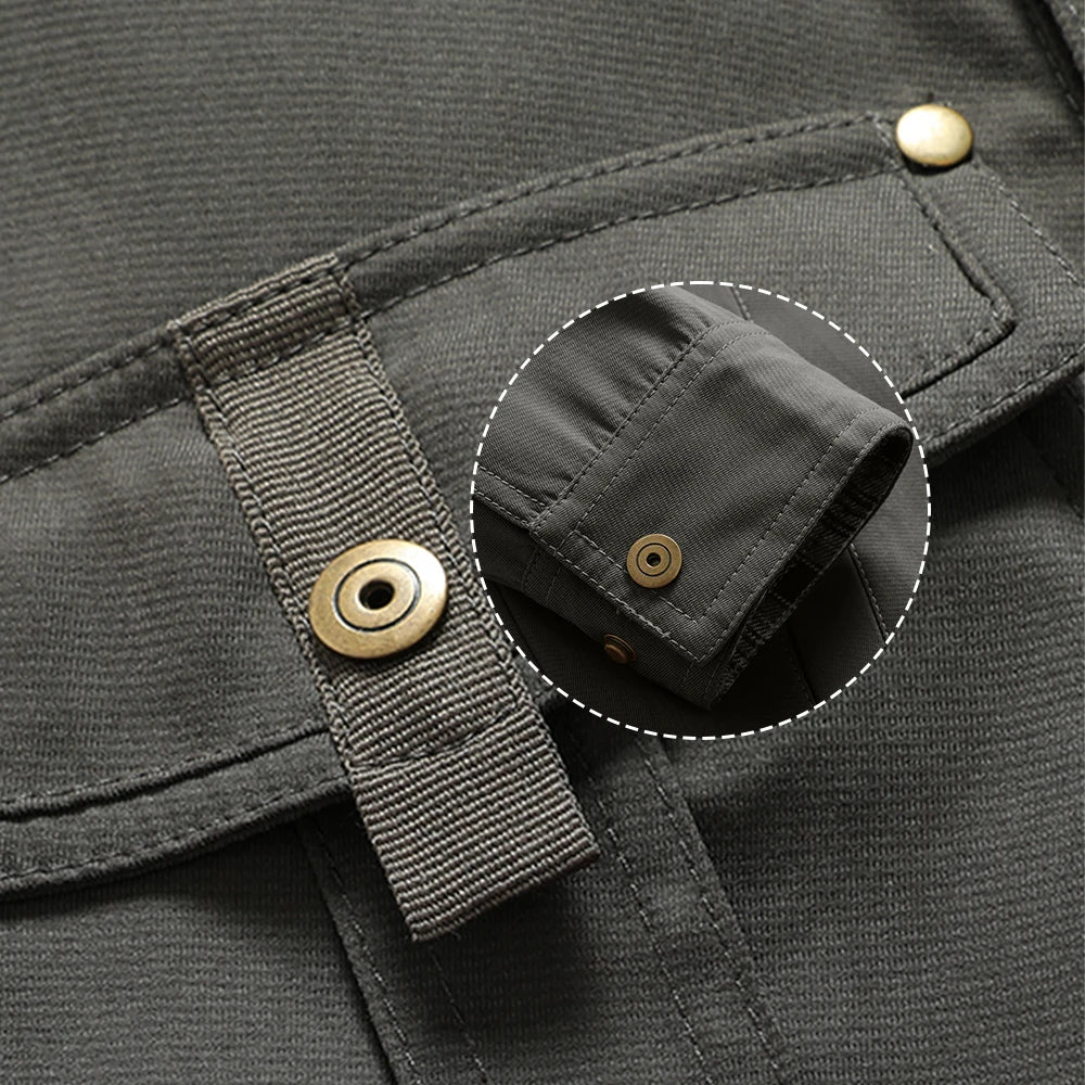 Men's Flannel Lined Overshirt | Snap Button Shirt Jacket Shacket