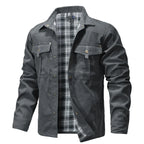 Men's Flannel Lined Overshirt | Snap Button Shirt Jacket Shacket