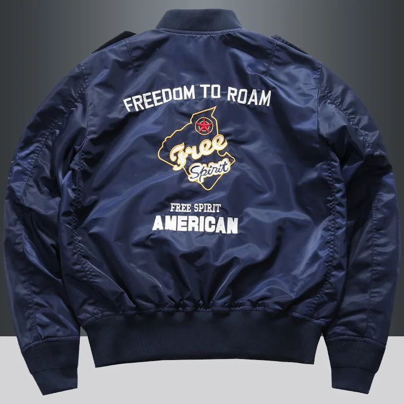 Men's Pilot Bomber Air Force Jacket Baseball Varsity College Design