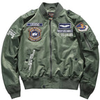 Men's Pilot Bomber Air Force Jacket Baseball Varsity College Design