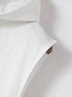 Men's Sleeveless Cotton Linen Singlet Hoodie Tank Top