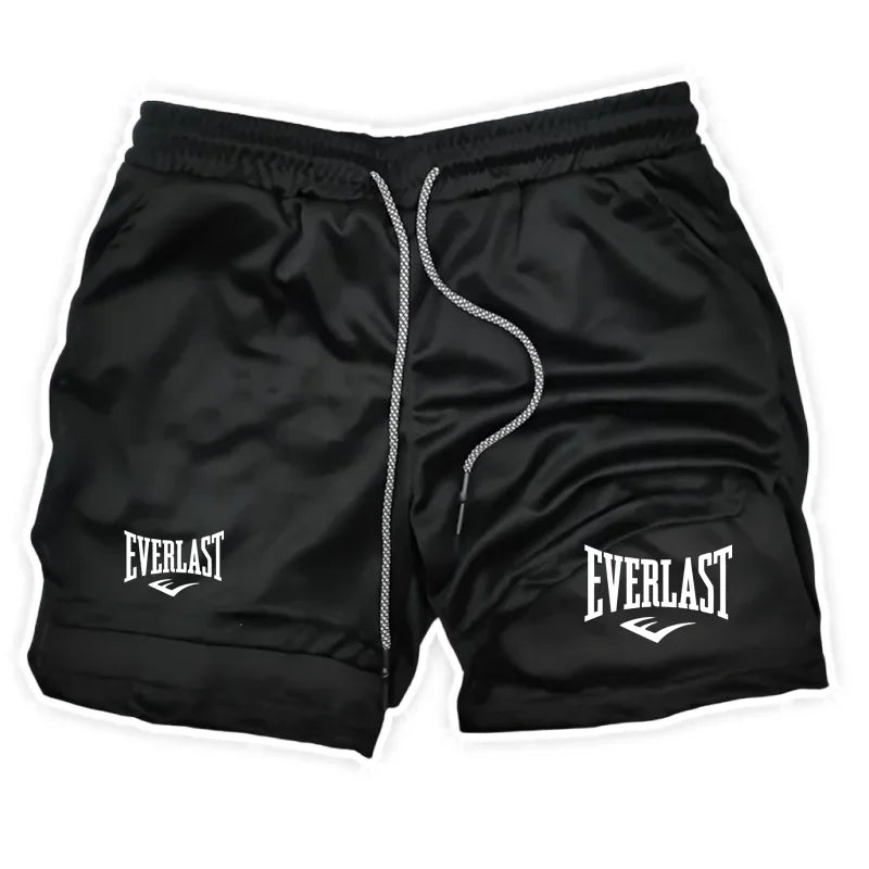 Men's Shorts 2 in 1 Layer Double Deck Gym Fitness Bottoms