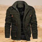 Aviator Design Pilot Bomber Jacket Men's Outwear Cargo Detachable Hood Coat