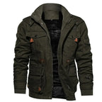 Aviator Design Pilot Bomber Jacket Men's Outwear Cargo Detachable Hood Coat