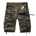 Men's Cargo Shorts Fashion Plaid Casual Bermuda Style