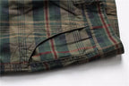Men's Cargo Shorts Fashion Plaid Casual Bermuda Style