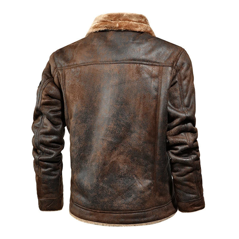 Classic Motorcycle Jacket Bomber Style Plus Men's Sizes