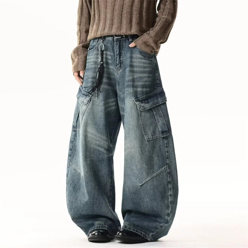 Baggy Denim Cargo Jeans Vintage Y2K Grunge