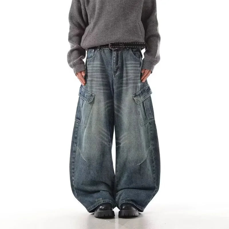 Baggy Denim Cargo Jeans Vintage Y2K Grunge