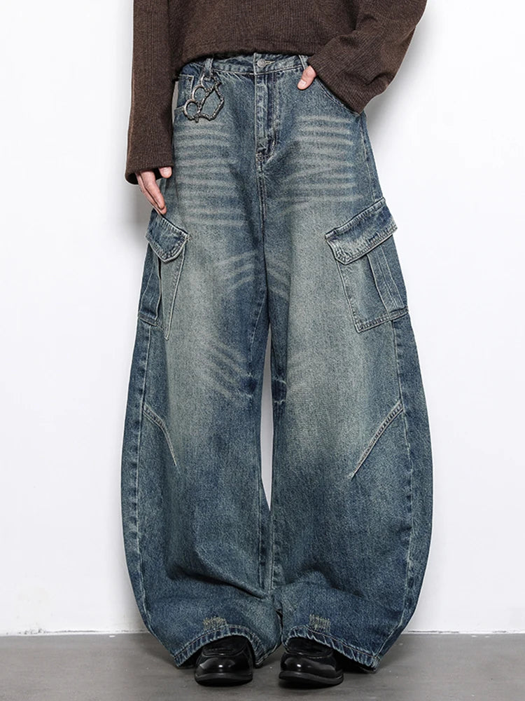 Baggy Denim Cargo Jeans Vintage Y2K Grunge