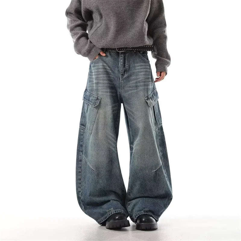 Baggy Denim Cargo Jeans Vintage Y2K Grunge
