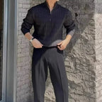 Men's Jersey Knit Sweater Half-Zip