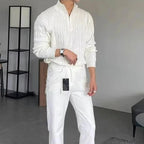 Men's Jersey Knit Sweater Half-Zip