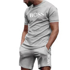Men's T-shirt + Shorts 2pcs Outfit Set Combo BOSS