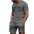 Men's T-shirt + Shorts 2pcs Outfit Set Combo BOSS