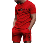 Men's T-shirt + Shorts 2pcs Outfit Set Combo BOSS