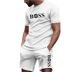 Men's T-shirt + Shorts 2pcs Outfit Set Combo BOSS