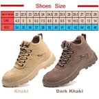Men's Safety Work Boots Lightweight Stab-Proof Suede Leather