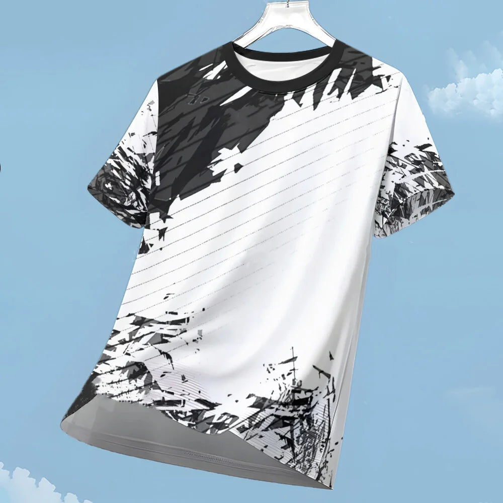 Men's Football T-shirt Loose Sports Breathable Athletic Top
