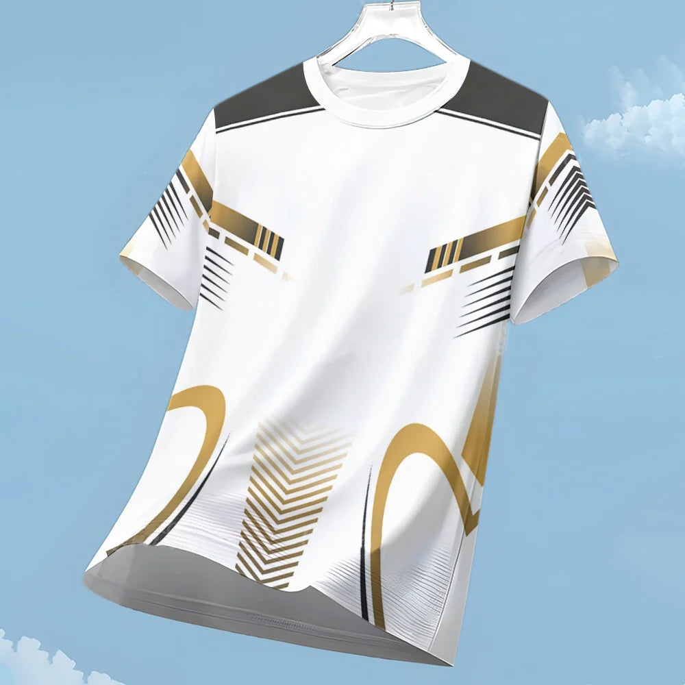 Men's Football T-shirt Loose Sports Breathable Athletic Top