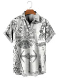 Men's Shirt Short Sleeves Design Pattern Summer Oversized Big and Tall Men