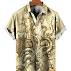 Men's Stylish Shirt Short Sleeves Design Pattern Summer Top Oversized Big and Tall Men