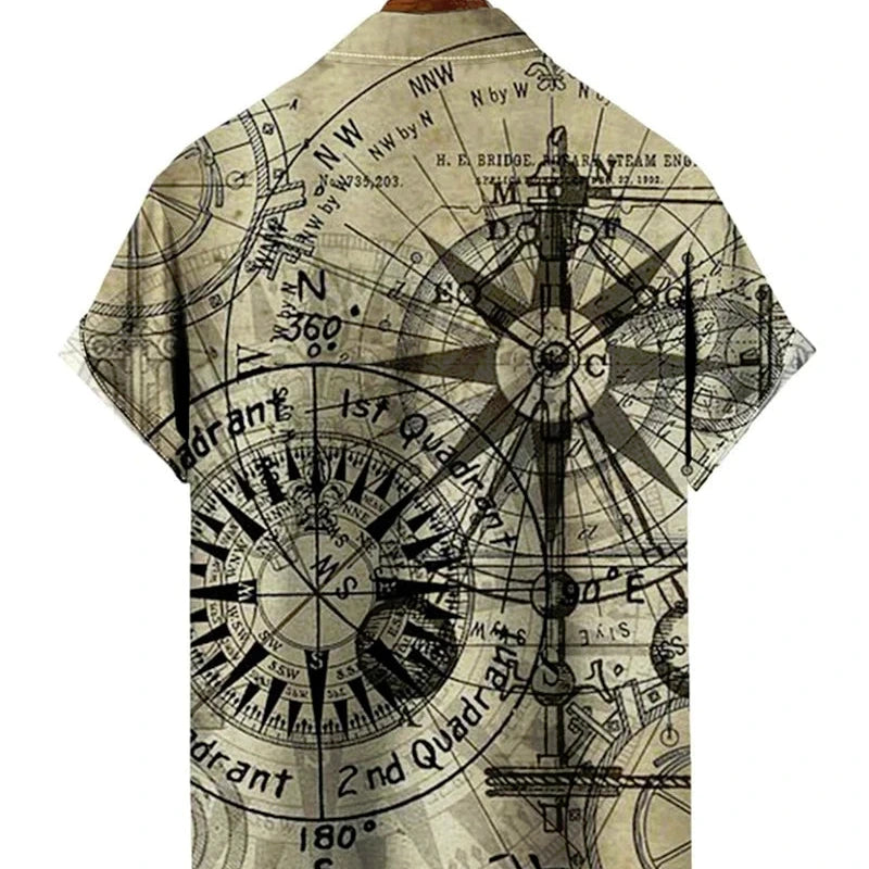 Men's Stylish Shirt Short Sleeves Design Pattern Summer Top Oversized Big and Tall Men