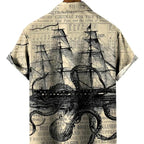 Men's Stylish Shirt Short Sleeves Design Pattern Summer Top Oversized Big and Tall Men